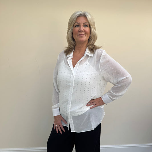 Malissa J WF1336 Studded Shirt with Vest