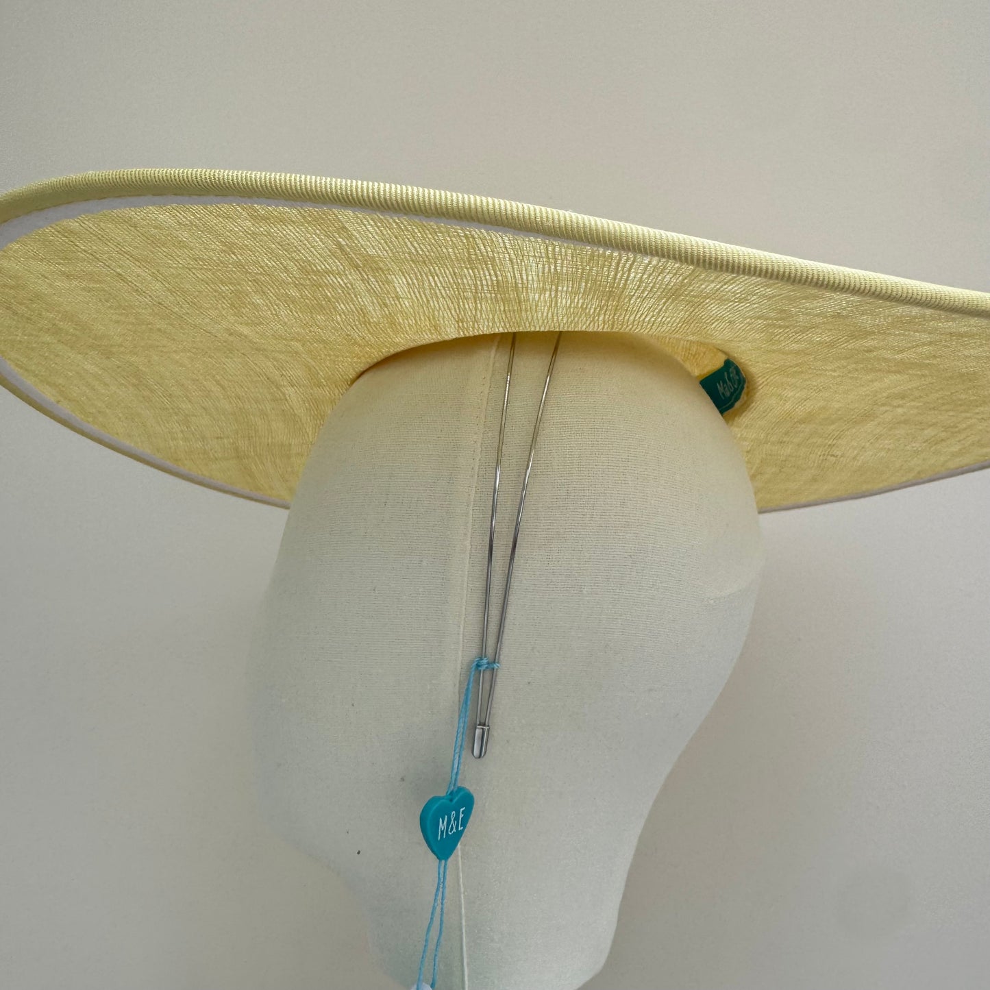 Max & Ellie CH6 Lemon Yellow & White Boater Hat