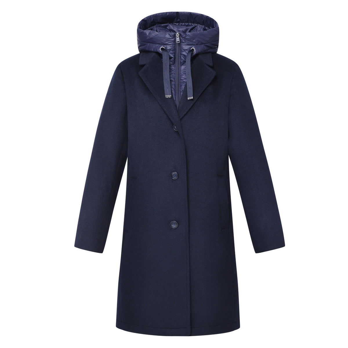 HV. Society Jennifer Navy Wool Mix Coat 0406103852