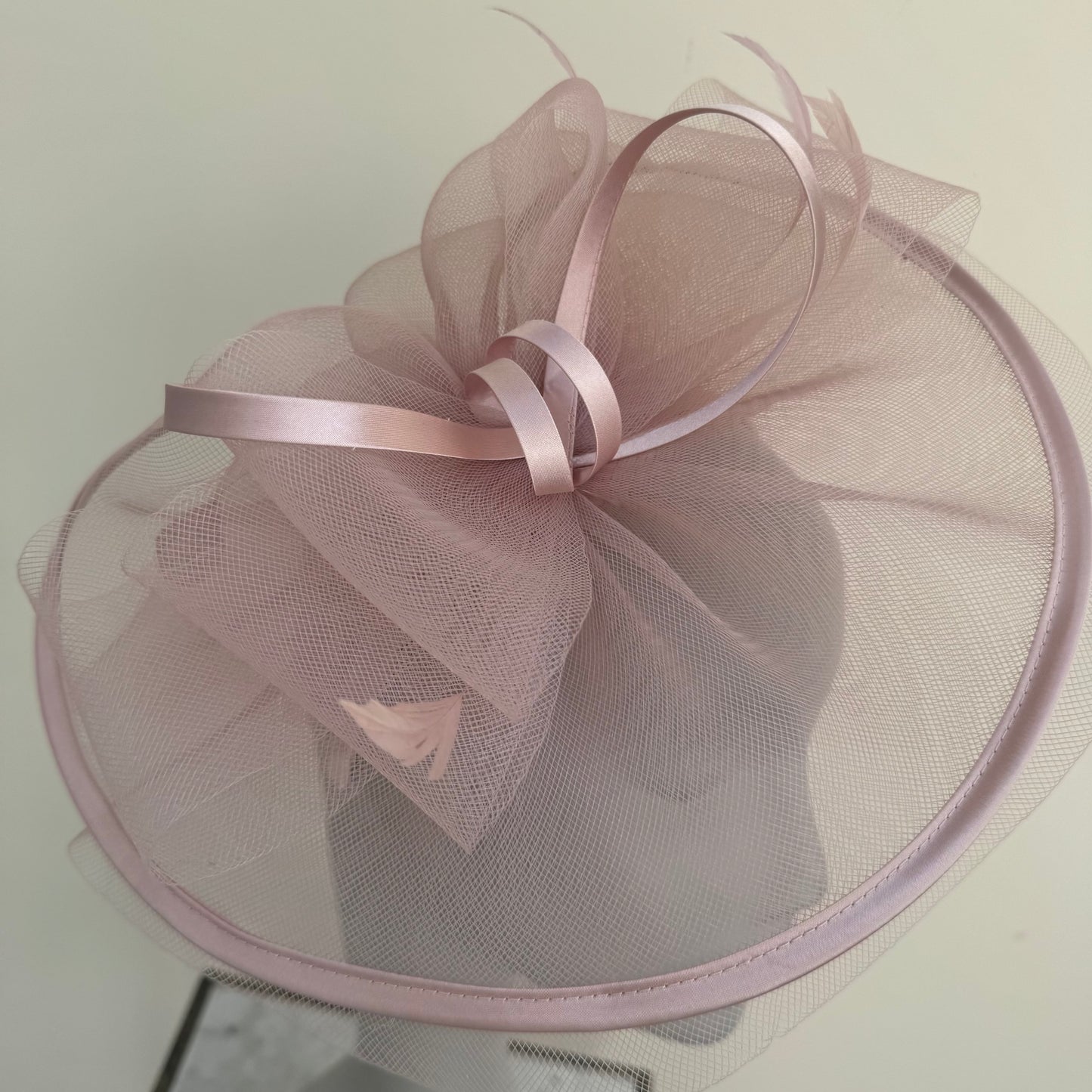 J Bees JB25/71 Truffle  Crin with Satin Detail Fascinator