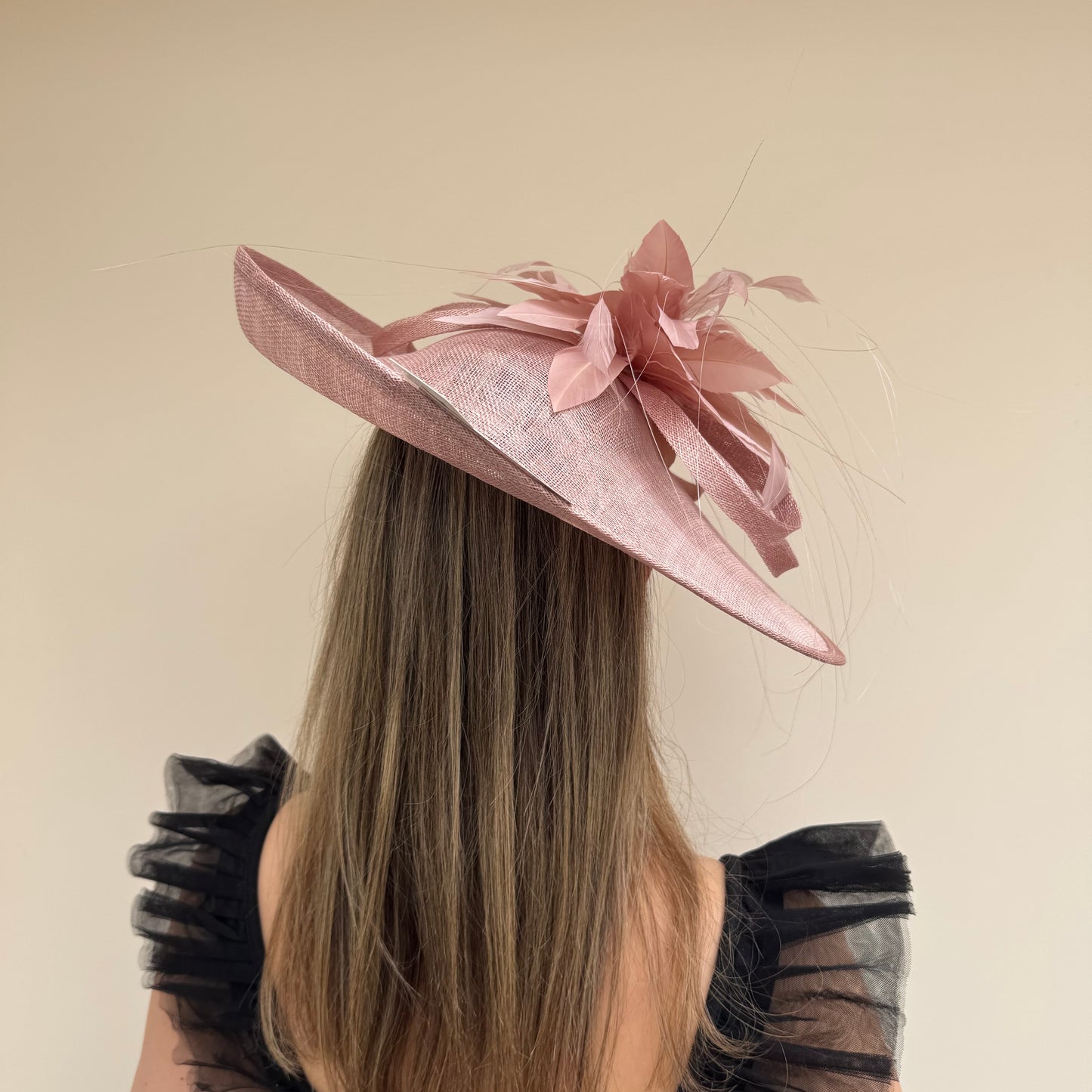 J Bees JB26/117 Truffle Pink Feather Flower Hatinator