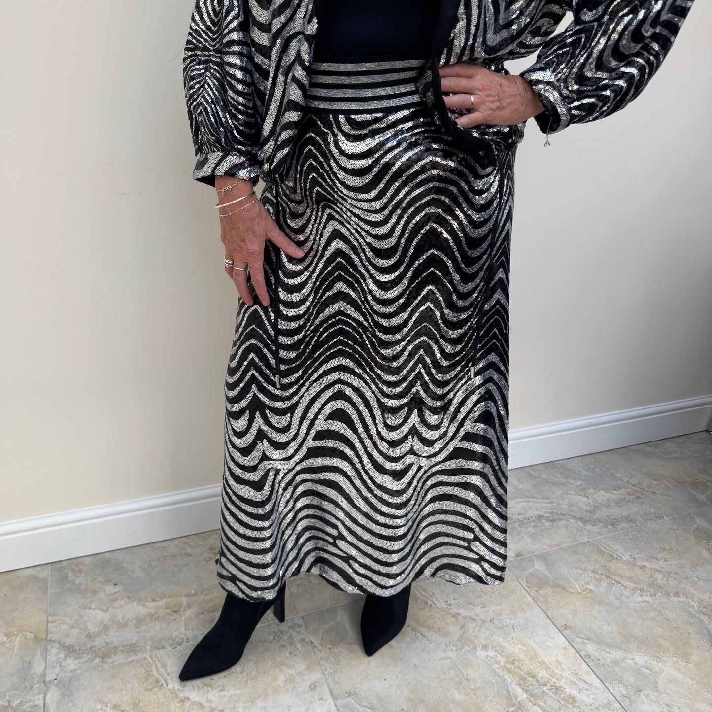 Malissa J WF1606 A-Line Sequin Skirt