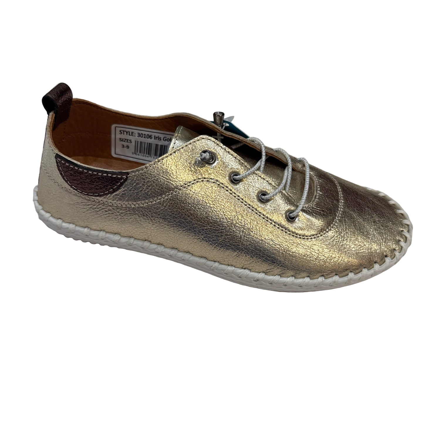 Shoozy Iris Metallic Leather Plimsole