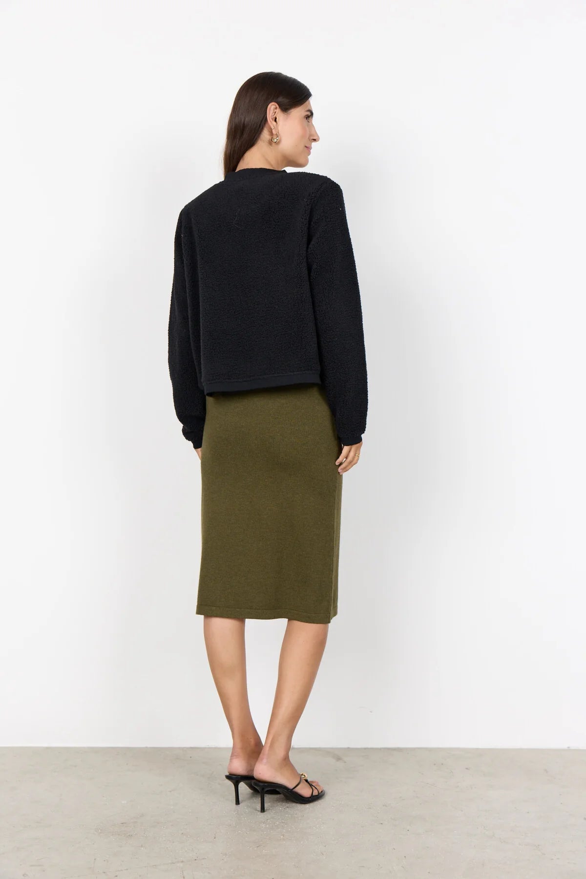 Soyaconcept AW25 Onyx 7 Sherpa Cropped Jacket