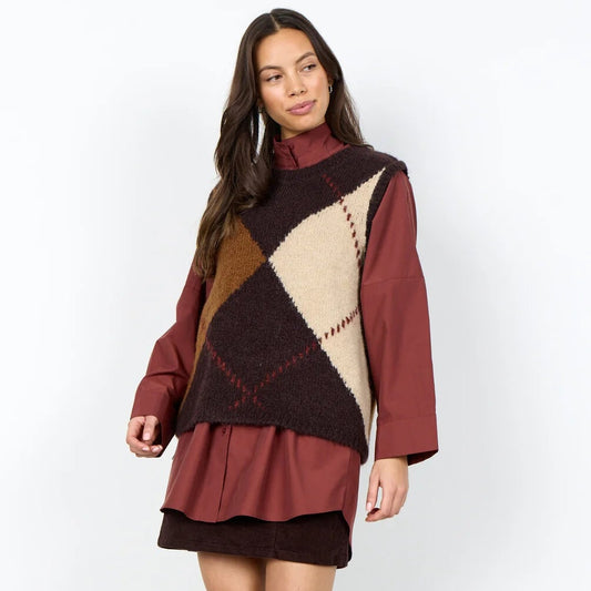 Soyaconcept SC-HACER 1 YD Diamond Knit Vest