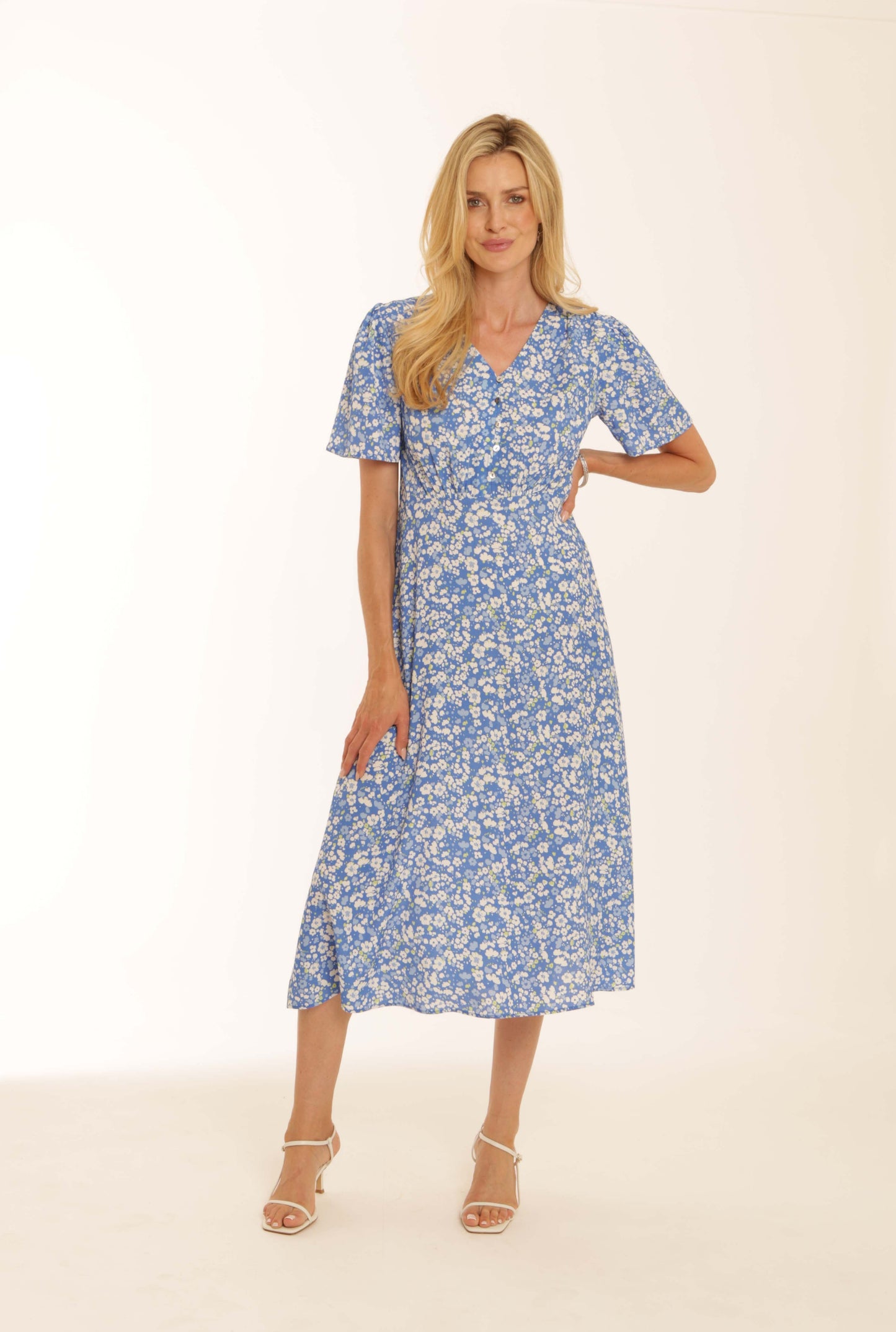 Pomodoro 52603 Ditsy Tea Dress