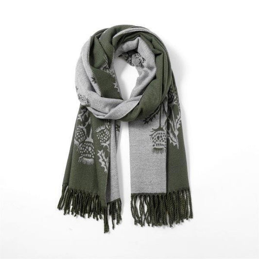 Butterfly Thistle Reversible Scarf