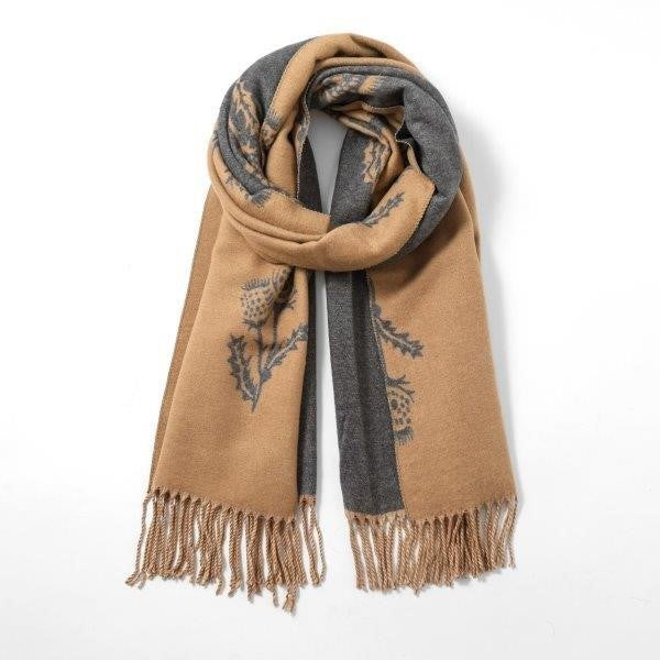Butterfly Thistle Reversible Scarf