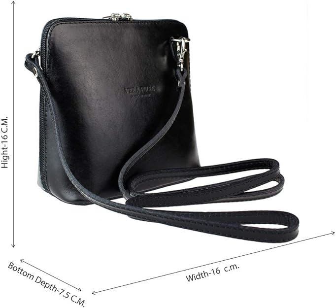 Leather Ladies Small Cross Body PS14 In Blues