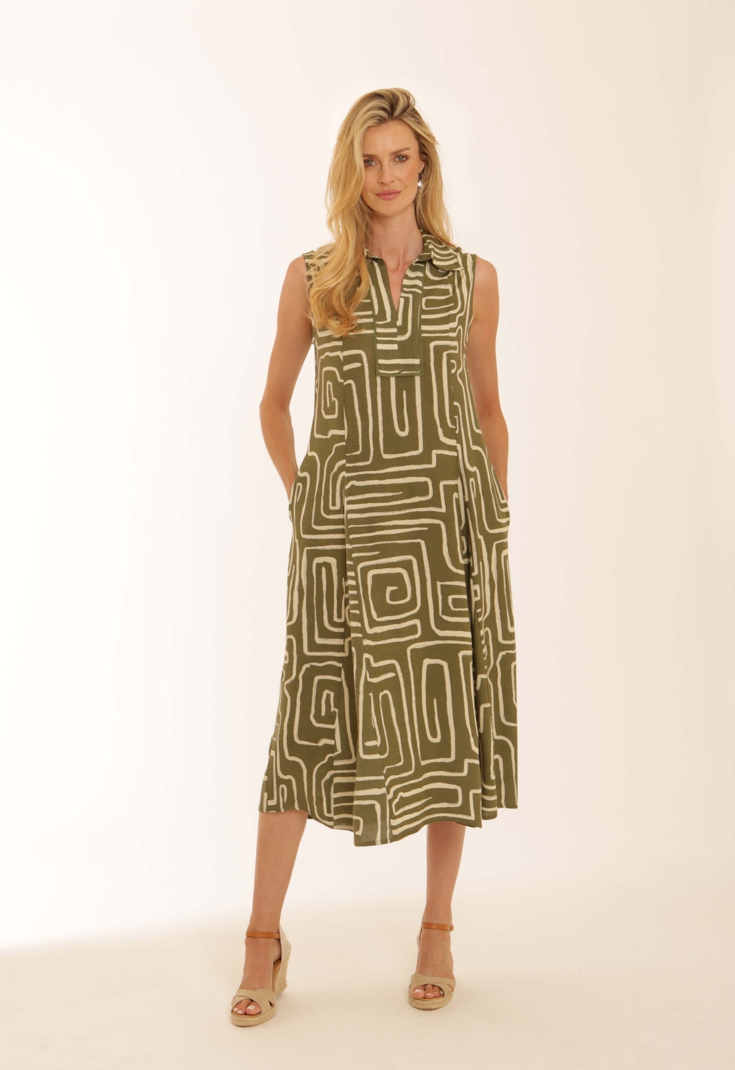 Pomodoro 62614 Graphic Long Dress