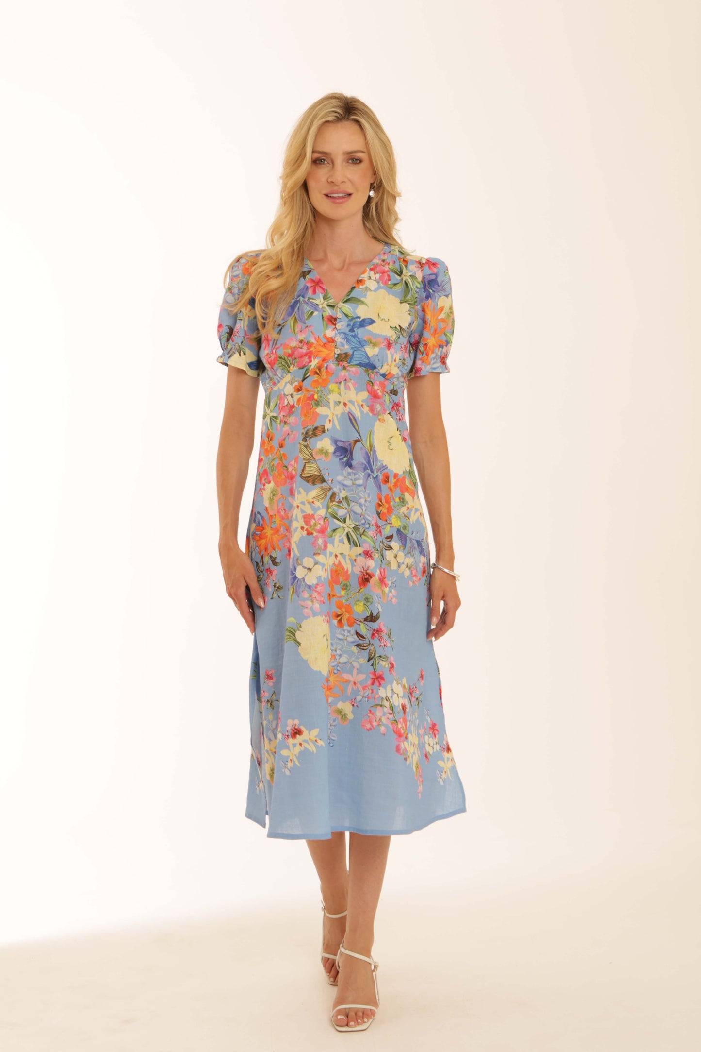 Pomodoro 62618 Tropical Flower Tea Dress