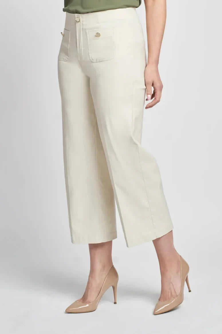Pinns 638C Wide Leg Culotte with Buttons