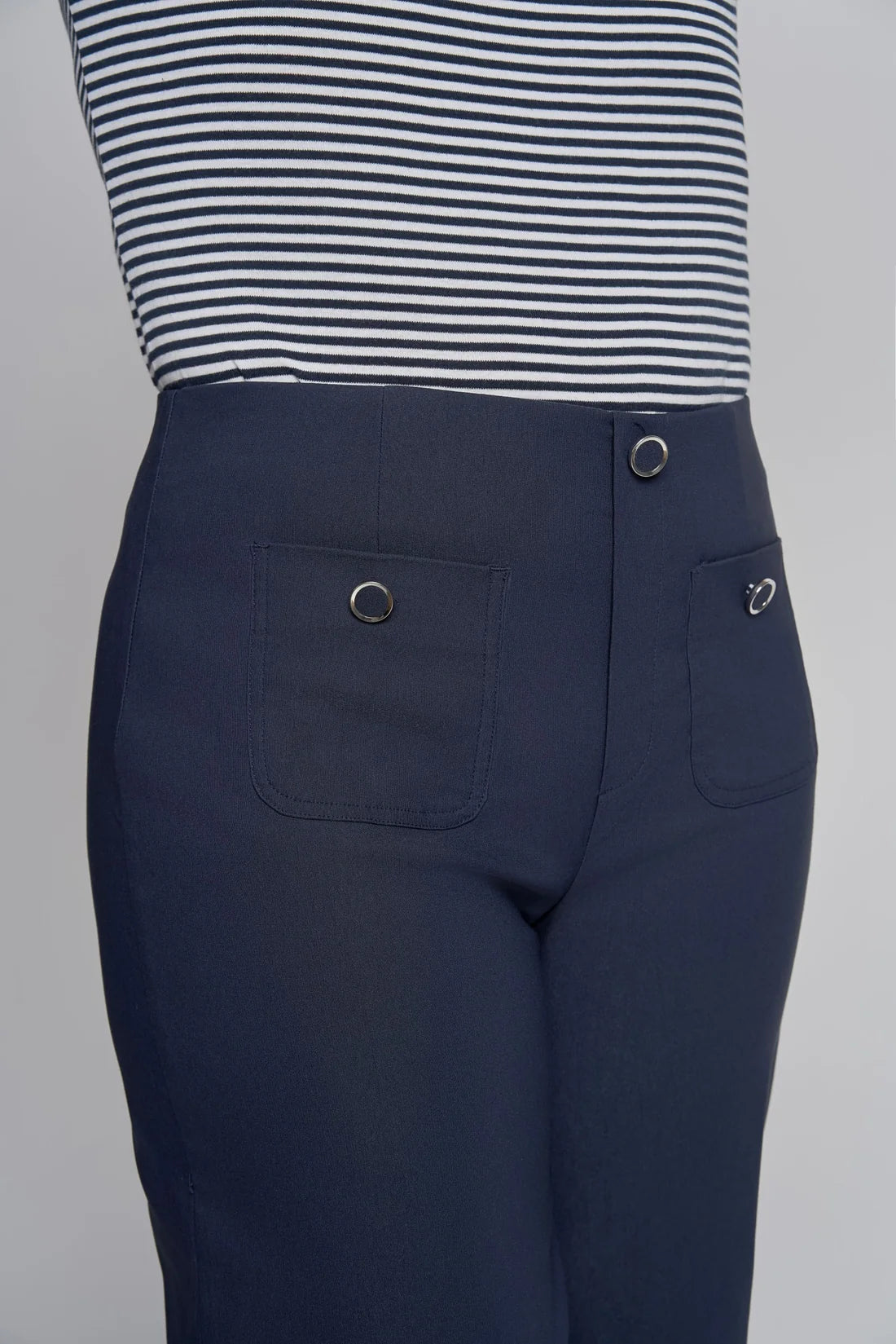 Pinns 638C Wide Leg Culotte with Buttons