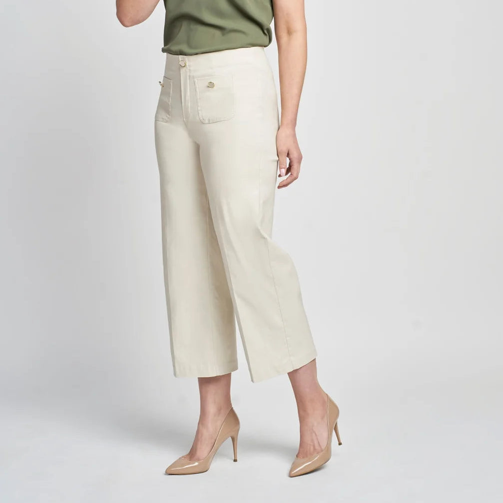 Pinns 638C Wide Leg Culotte with Buttons