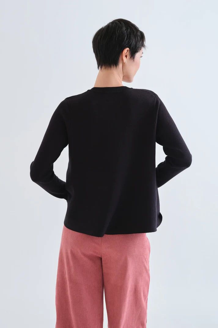 Compania Fantastica 63C/10225 Black Cardigan with Contrast Button