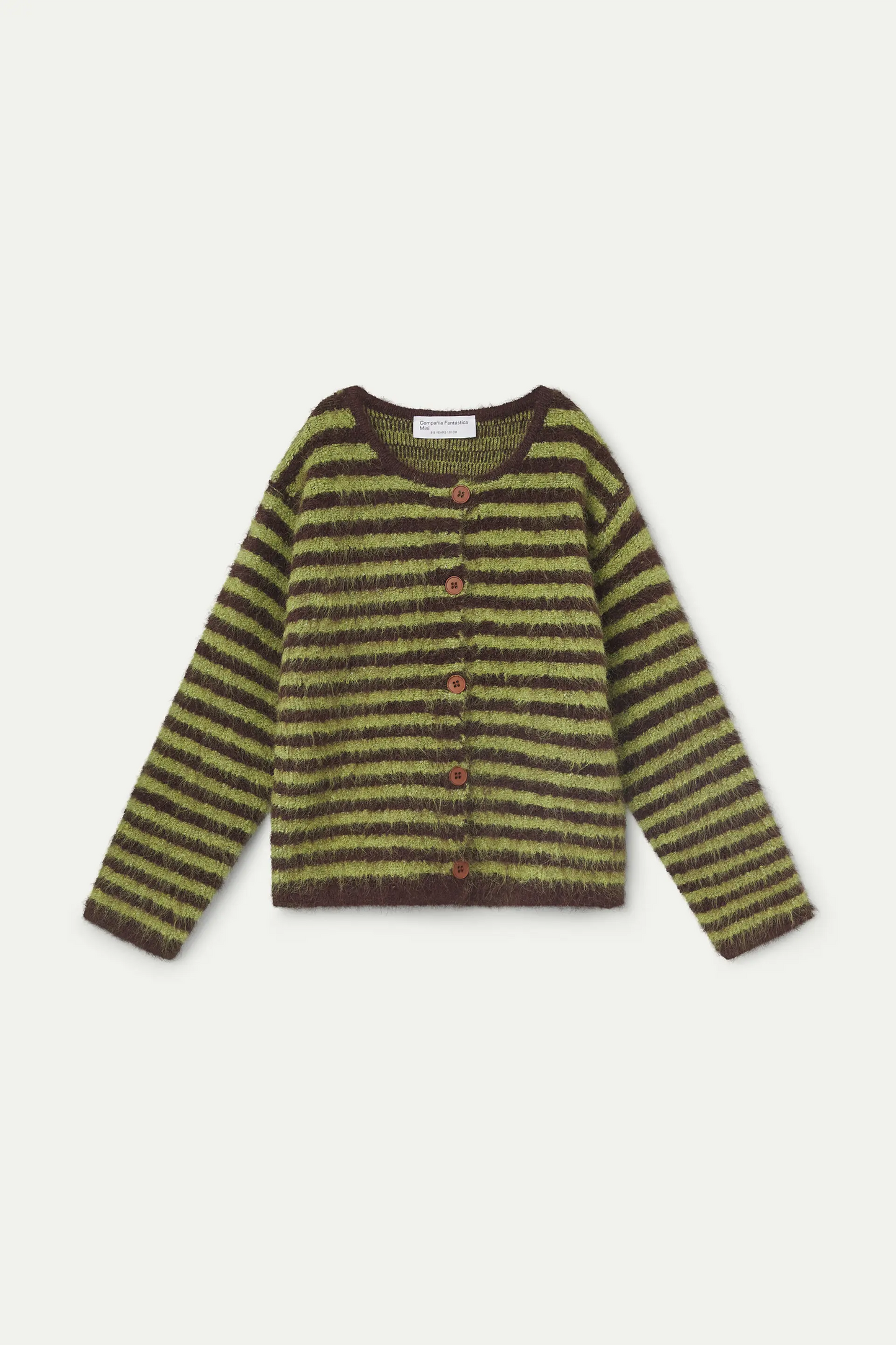 Compania Fantastica 63C/10238 Olive & Brown Striped Cardigan