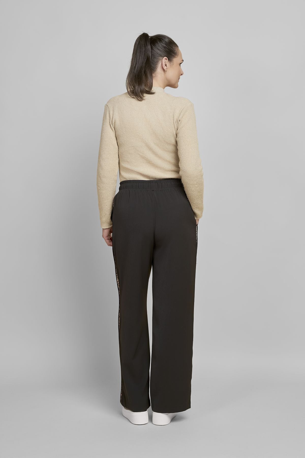 Pinns 643T Wide Leg Trouser with side Tape Detail