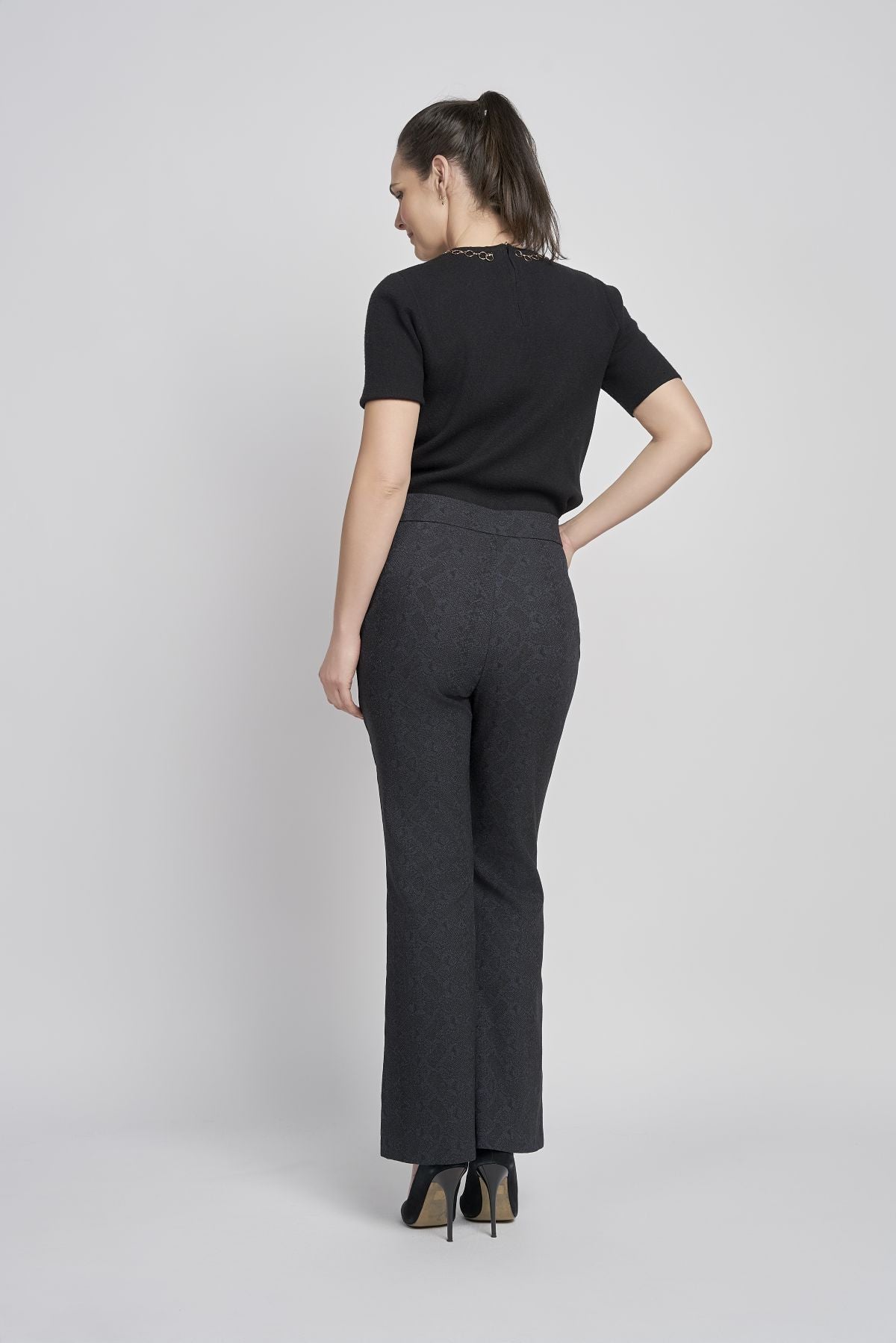 Pinns 688T Patterned Flare Trouser