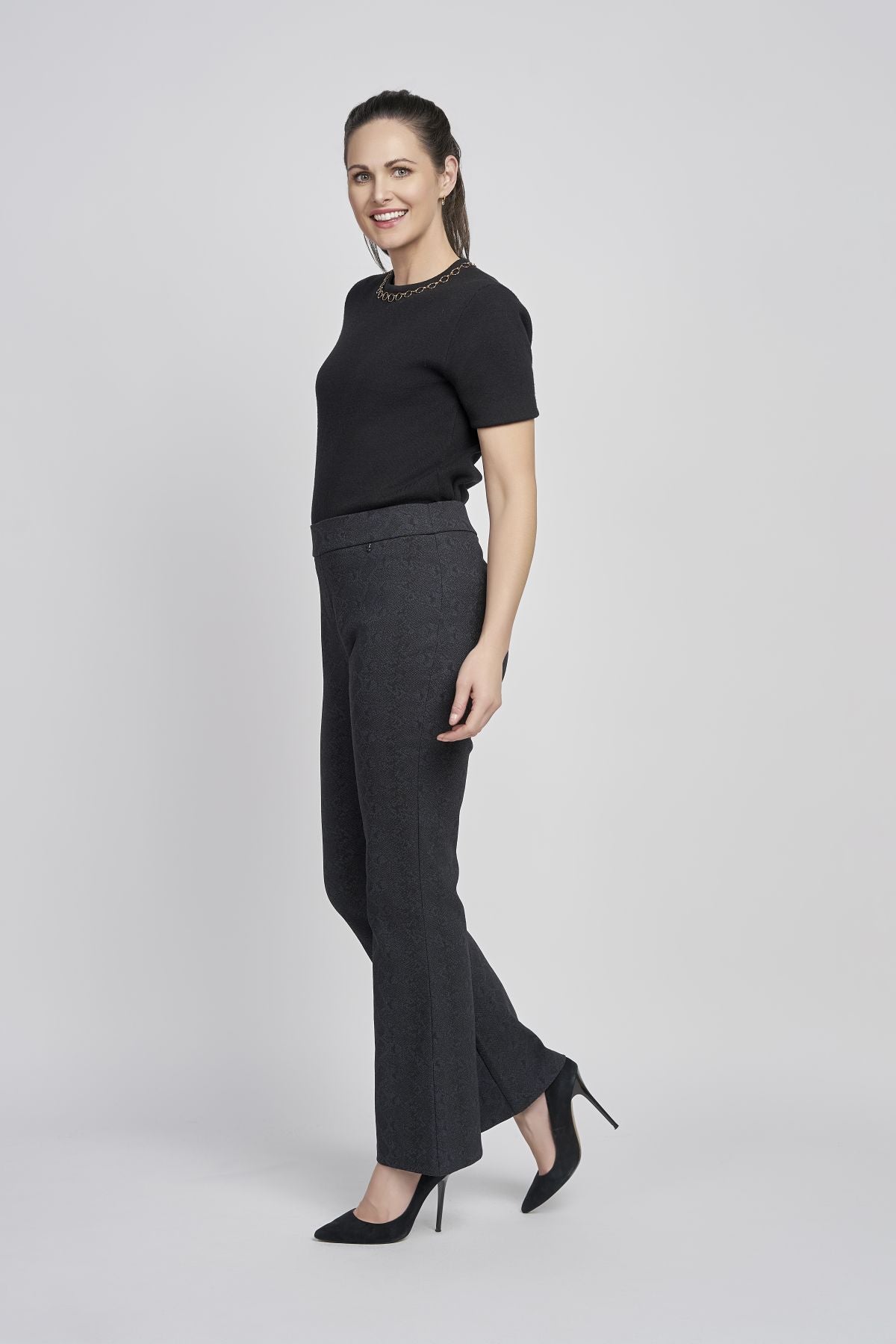 Pinns 688T Patterned Flare Trouser