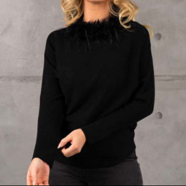 Paramour PK8012 Fluffy Collar Jumper