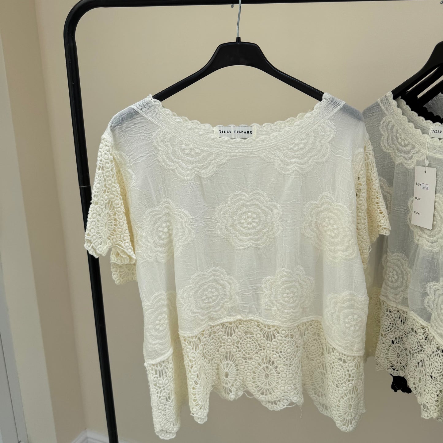 ZP SS26 36280 Tilly Crochet Top