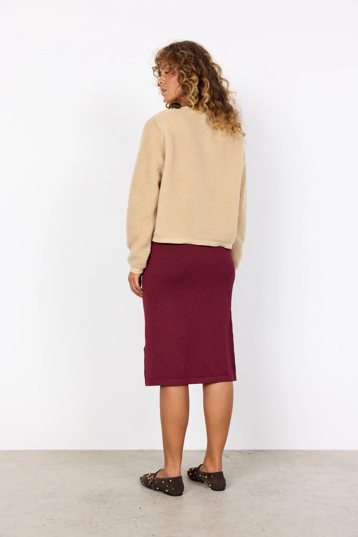 Soyaconcept AW25 Onyx 7 Sherpa Cropped Jacket