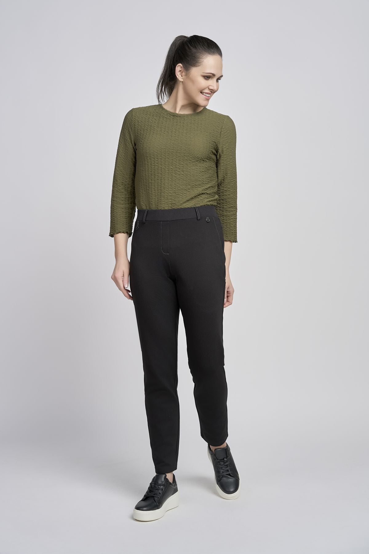 Pinns 706T Straight Leg Elasticated Waist Pull Up Trouser