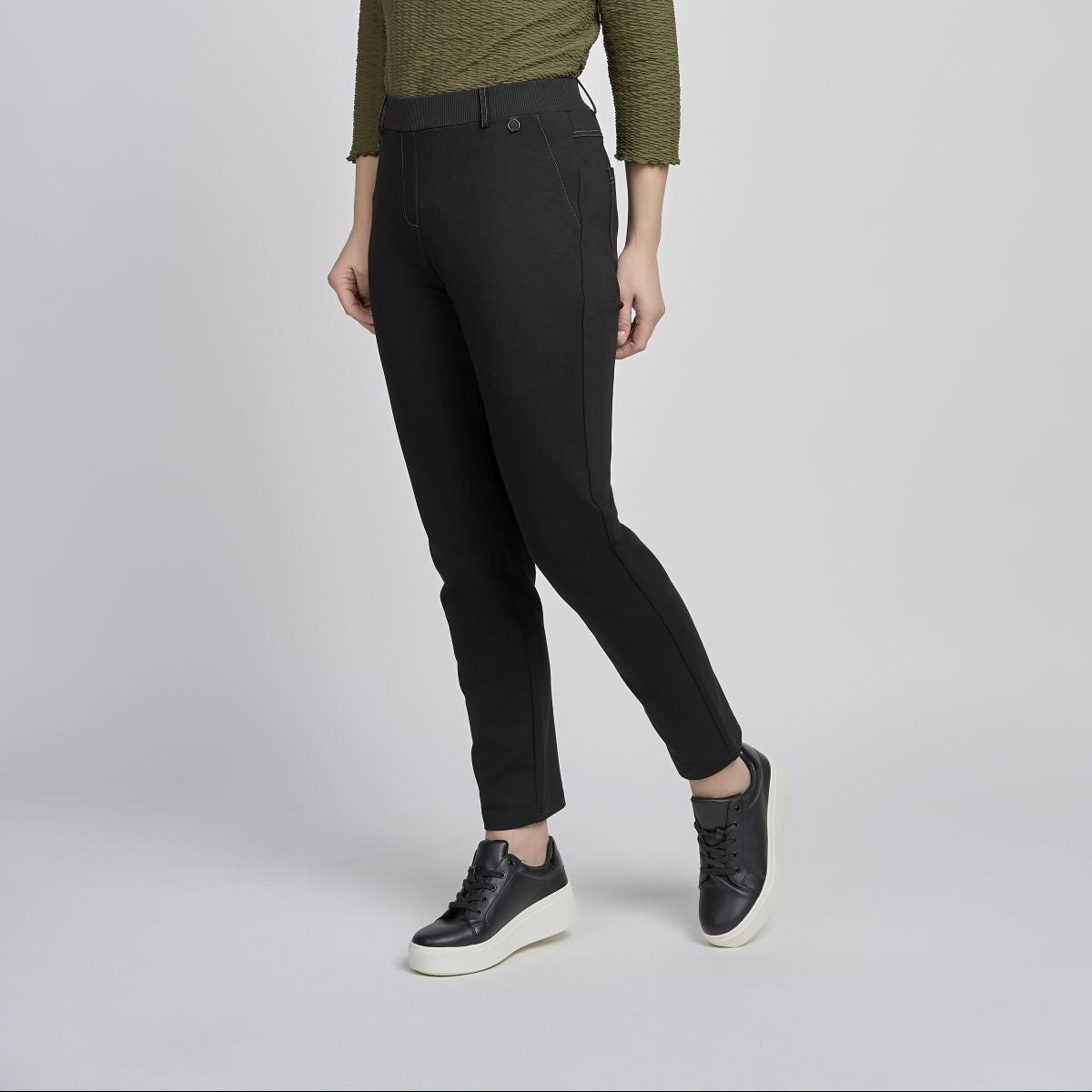 Pinns 706T Straight Leg Elasticated Waist Pull Up Trouser