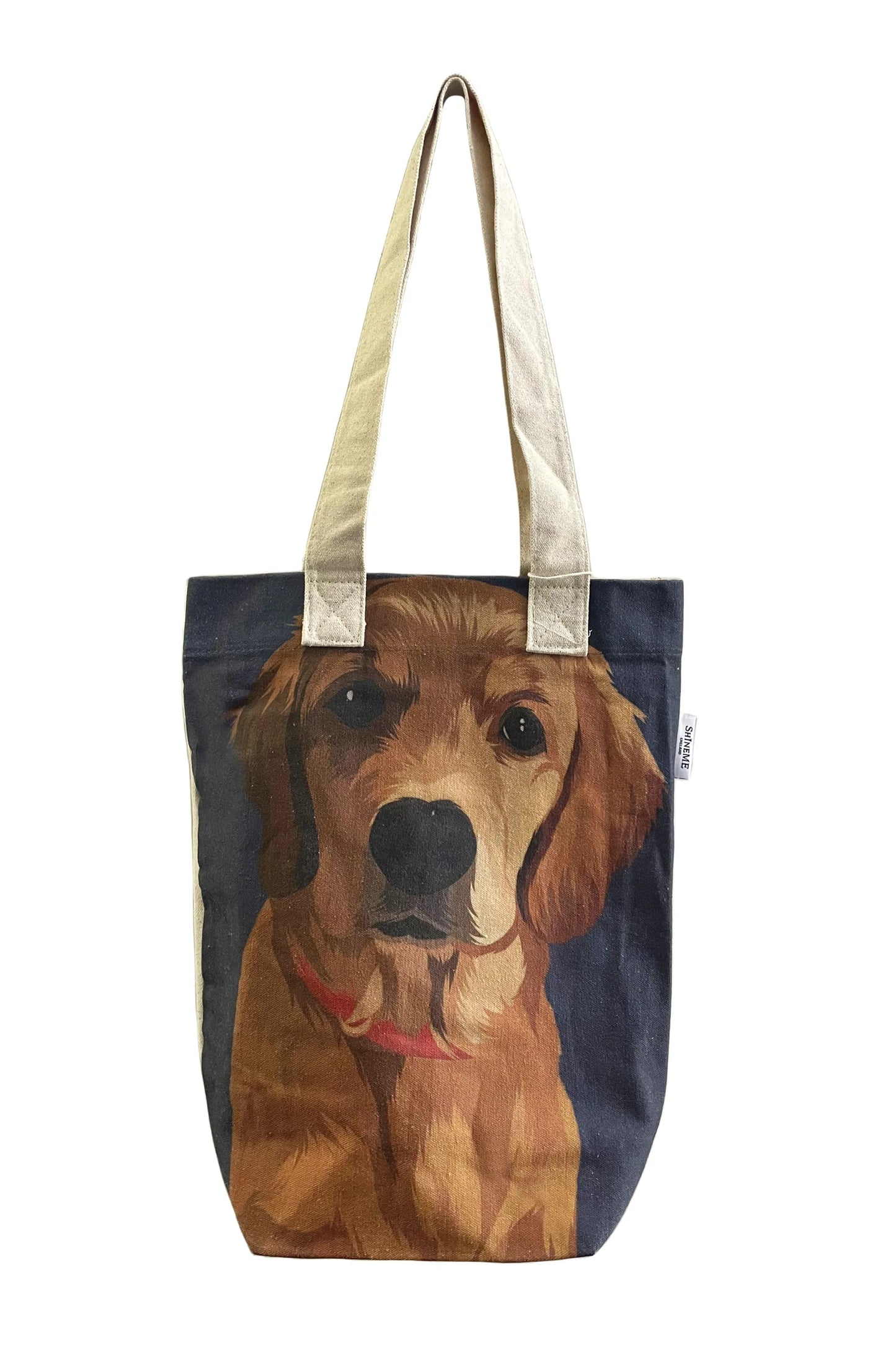 Labrador Dog Print Cotton Tote Bag