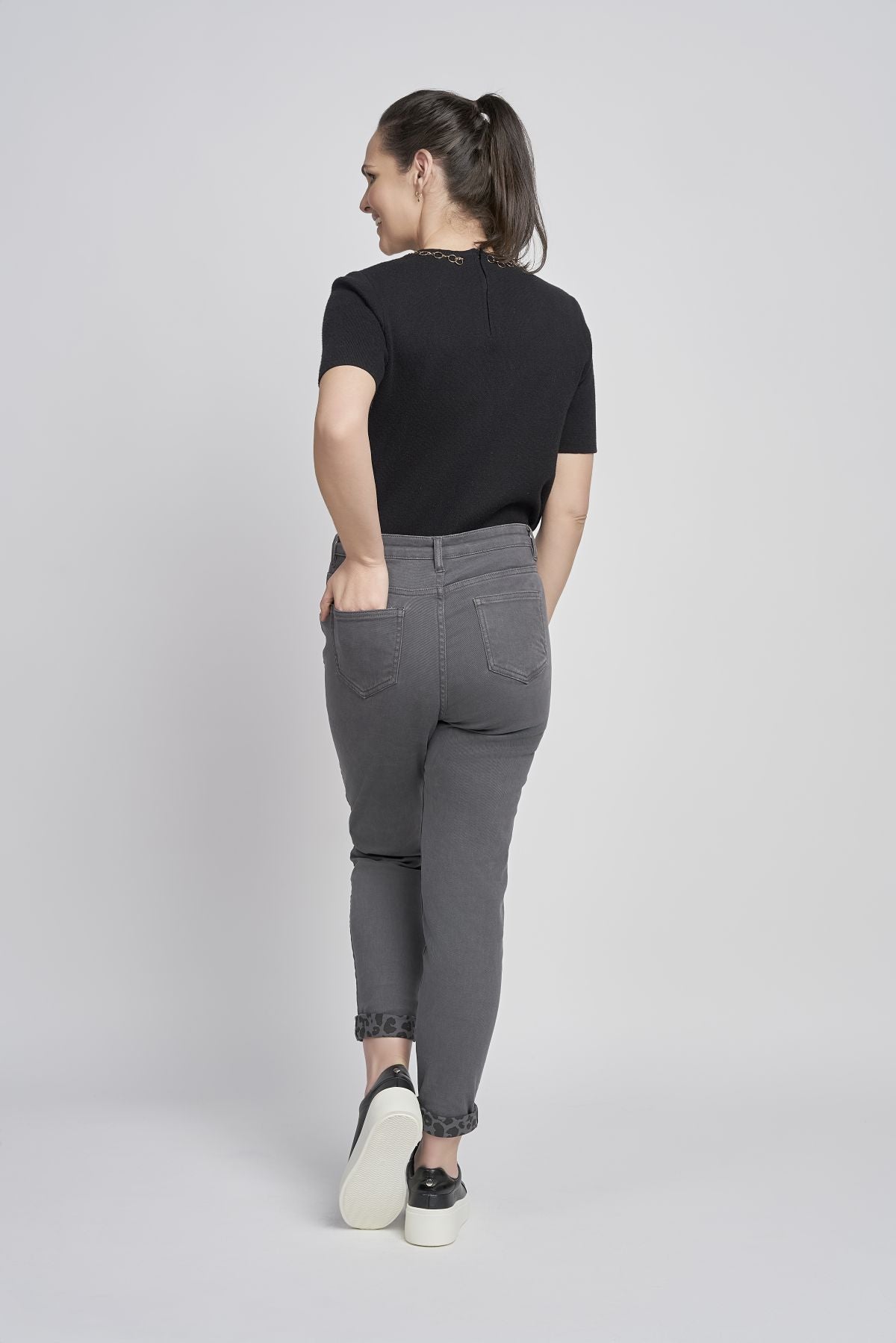 Pinns 721T Reversible Jeans - Plain to Animal Print