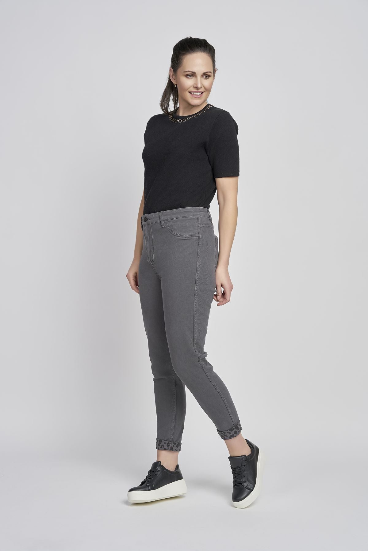 Pinns 721T Reversible Jeans - Plain to Animal Print