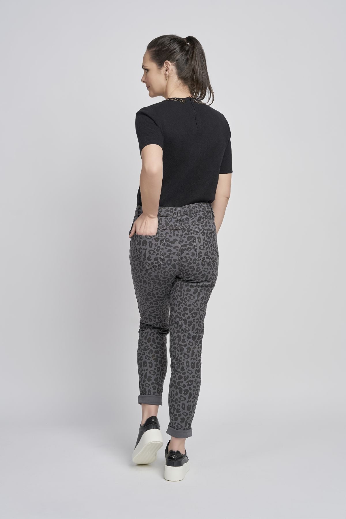 Pinns 721T Reversible Jeans - Plain to Animal Print
