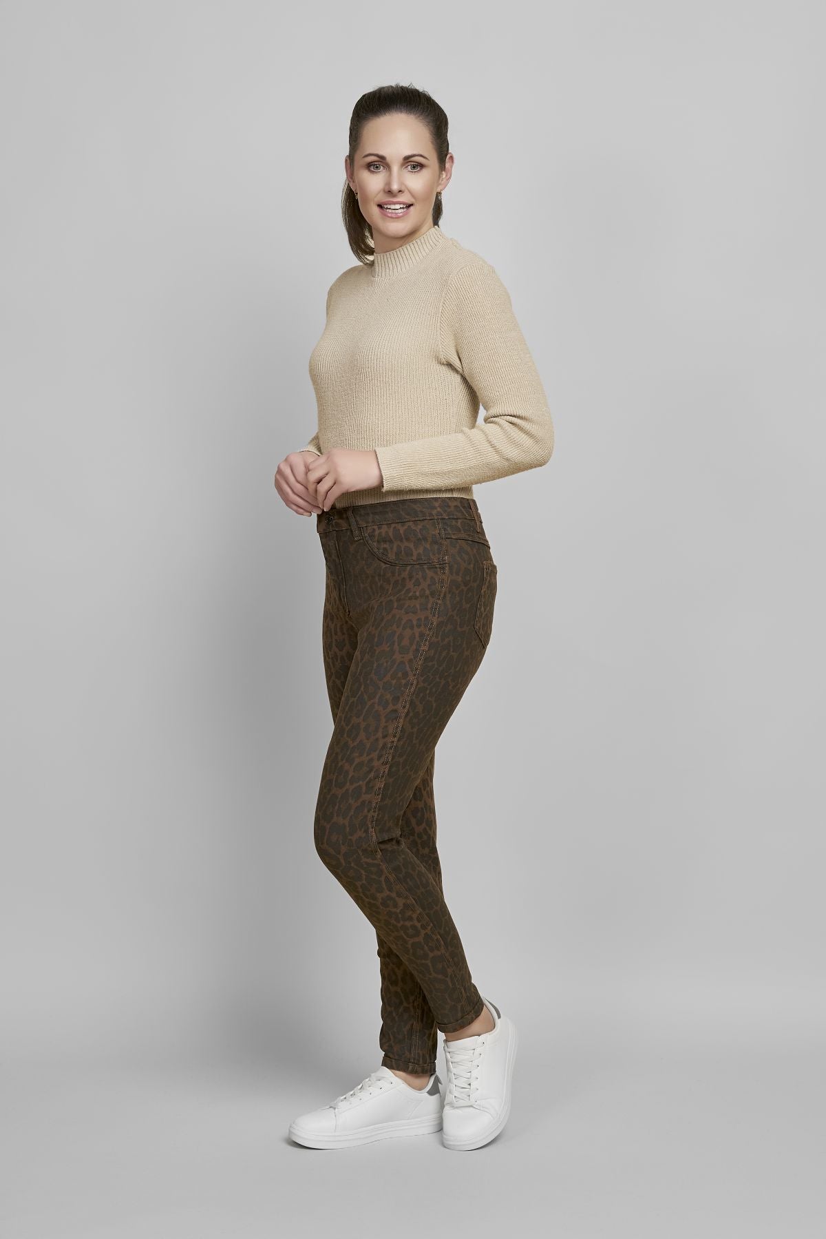 Pinns 721T Reversible Jeans - Plain to Animal Print