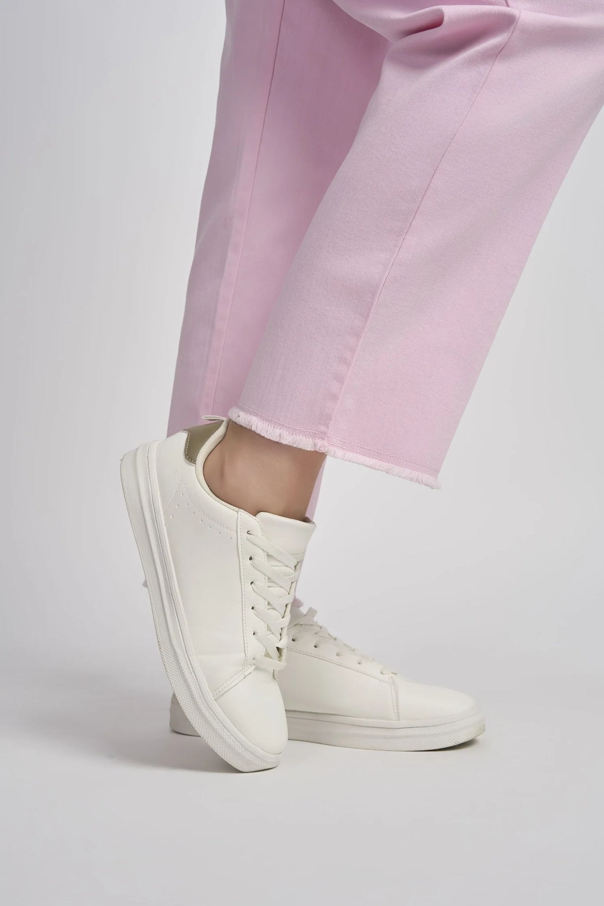 Pinns 736CT Blush Pink Stretch Cotton Ankle Grazer