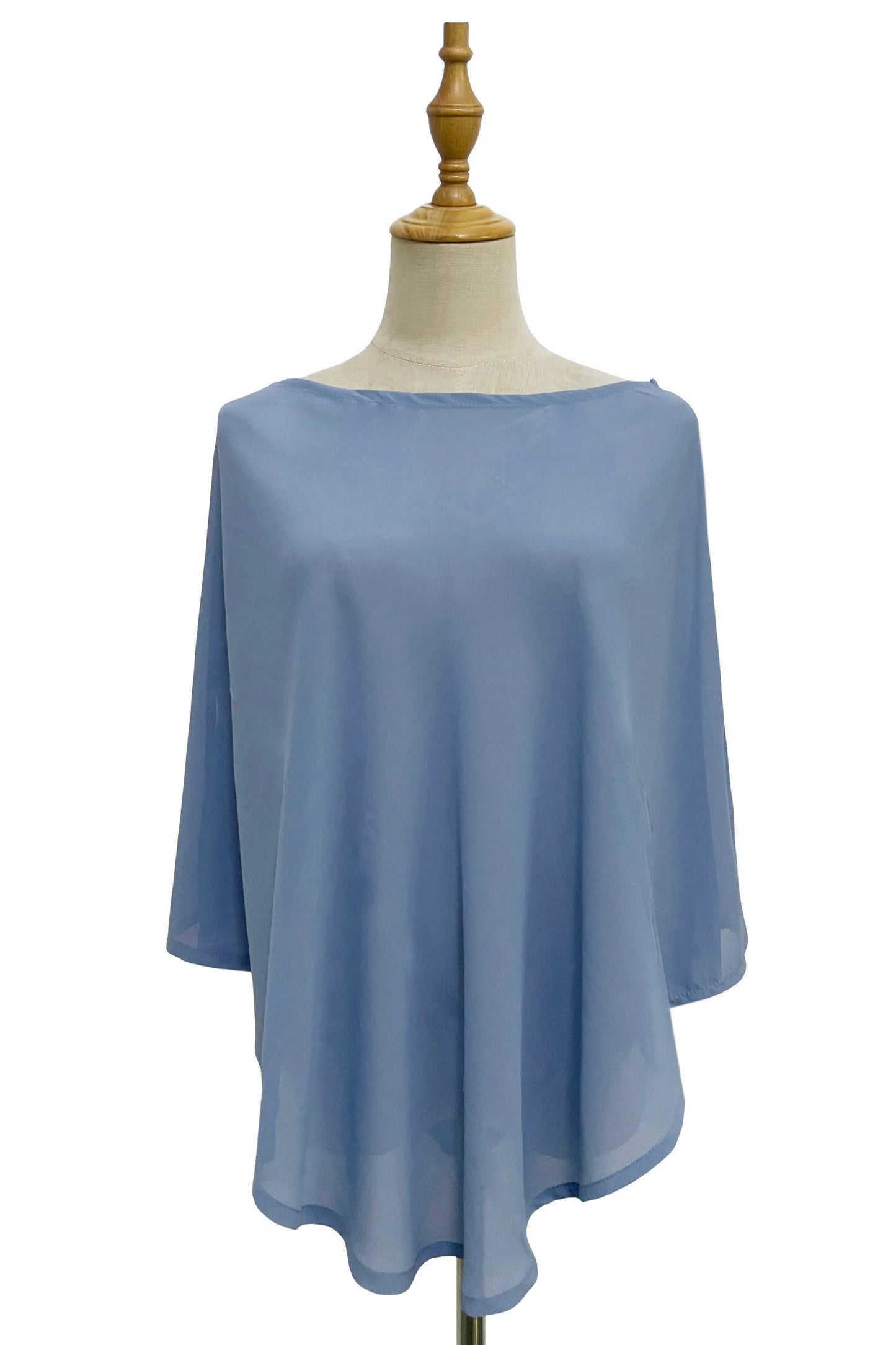 Plain Chiffon Poncho Cover Up