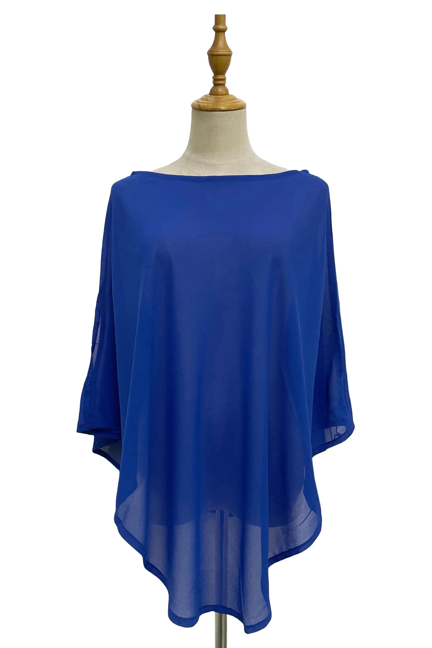 Plain Chiffon Poncho Cover Up