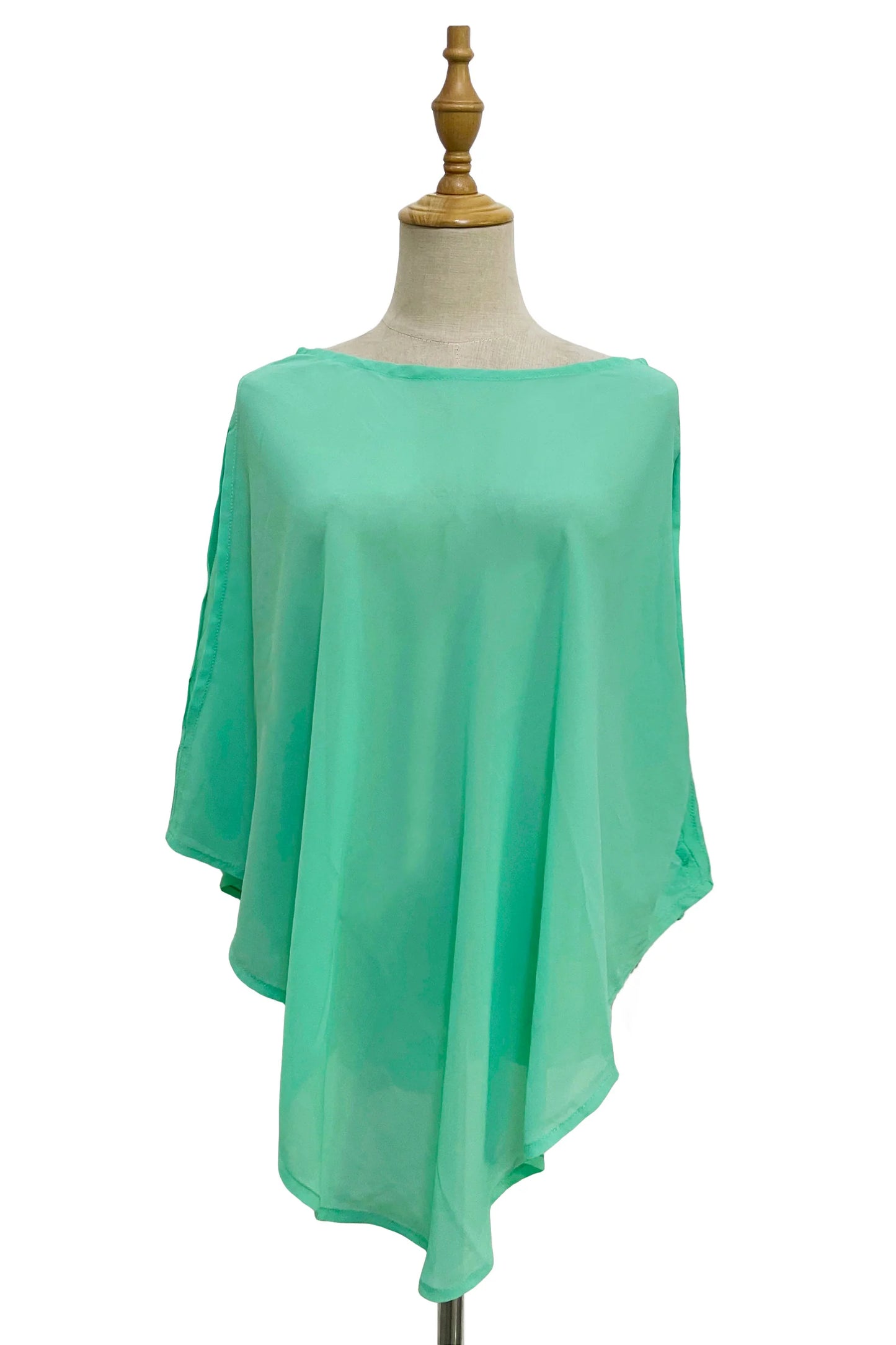 Plain Chiffon Poncho Cover Up