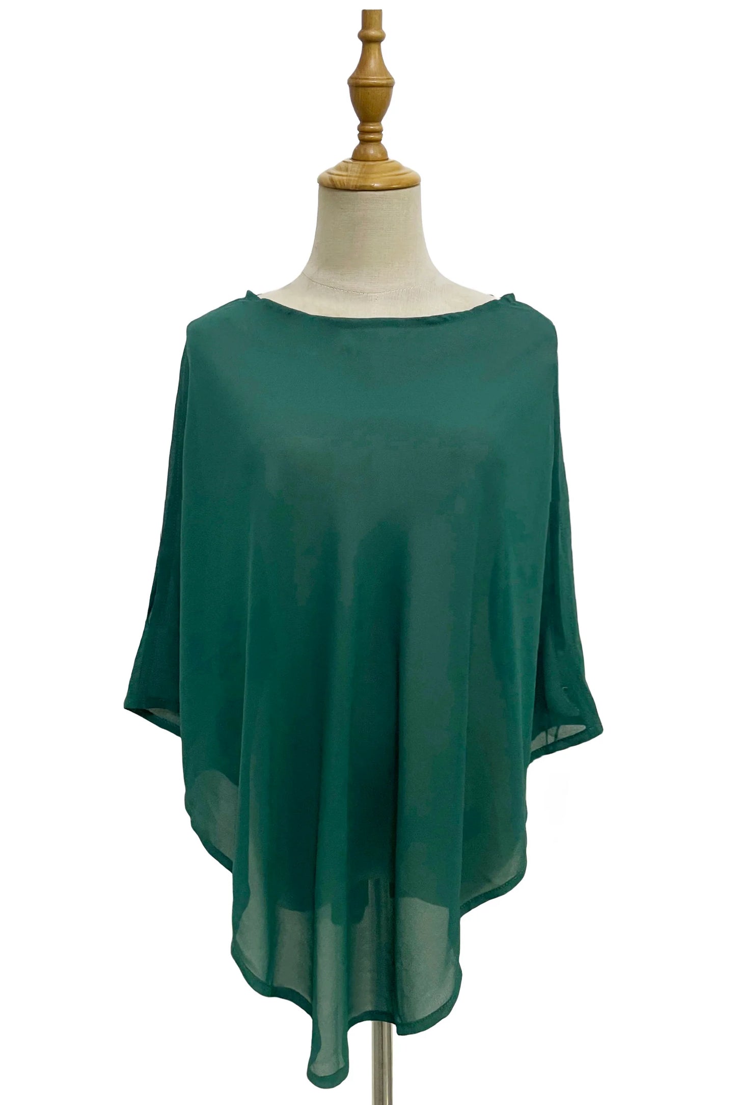 Plain Chiffon Poncho Cover Up