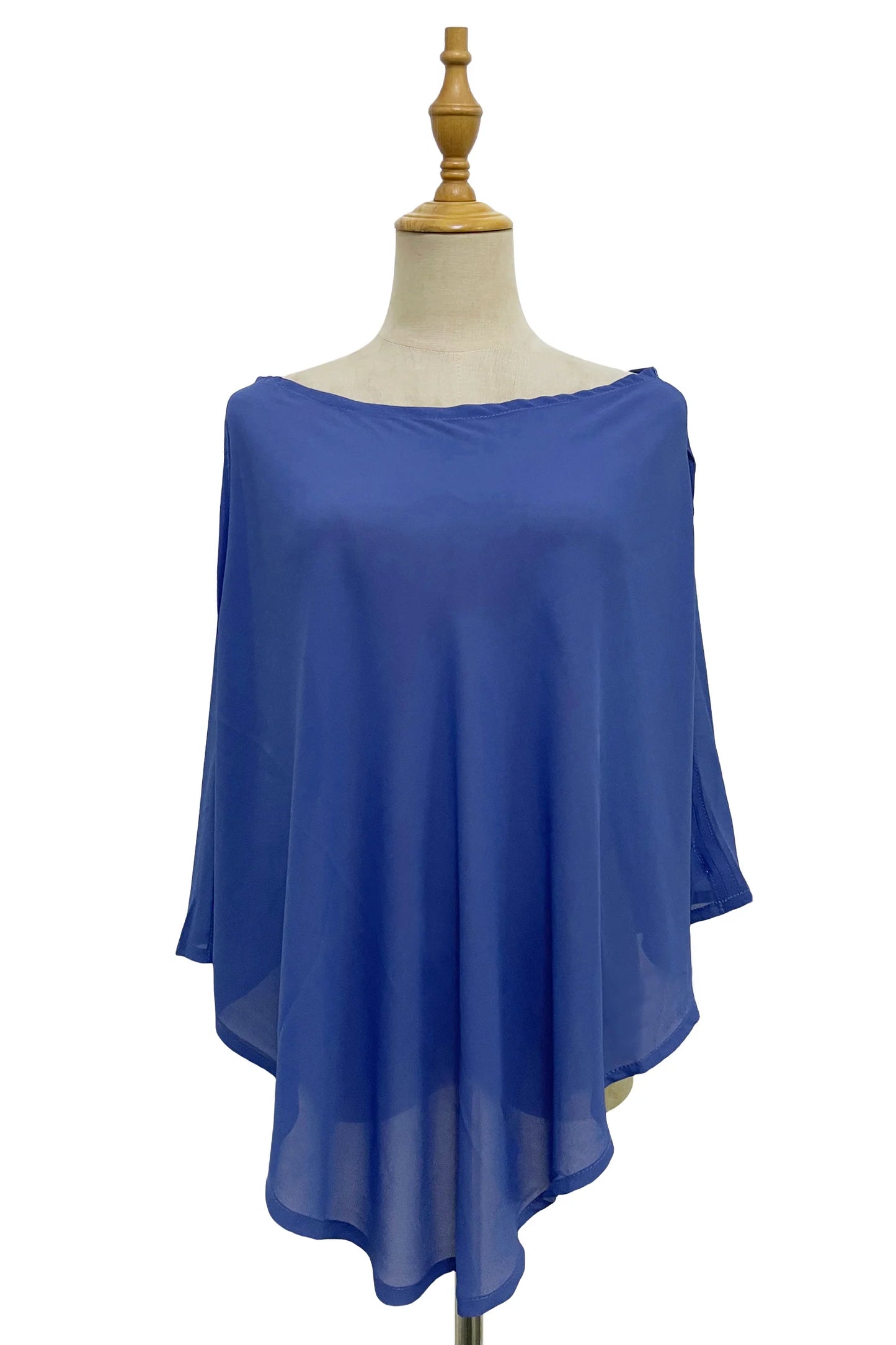 Plain Chiffon Poncho Cover Up