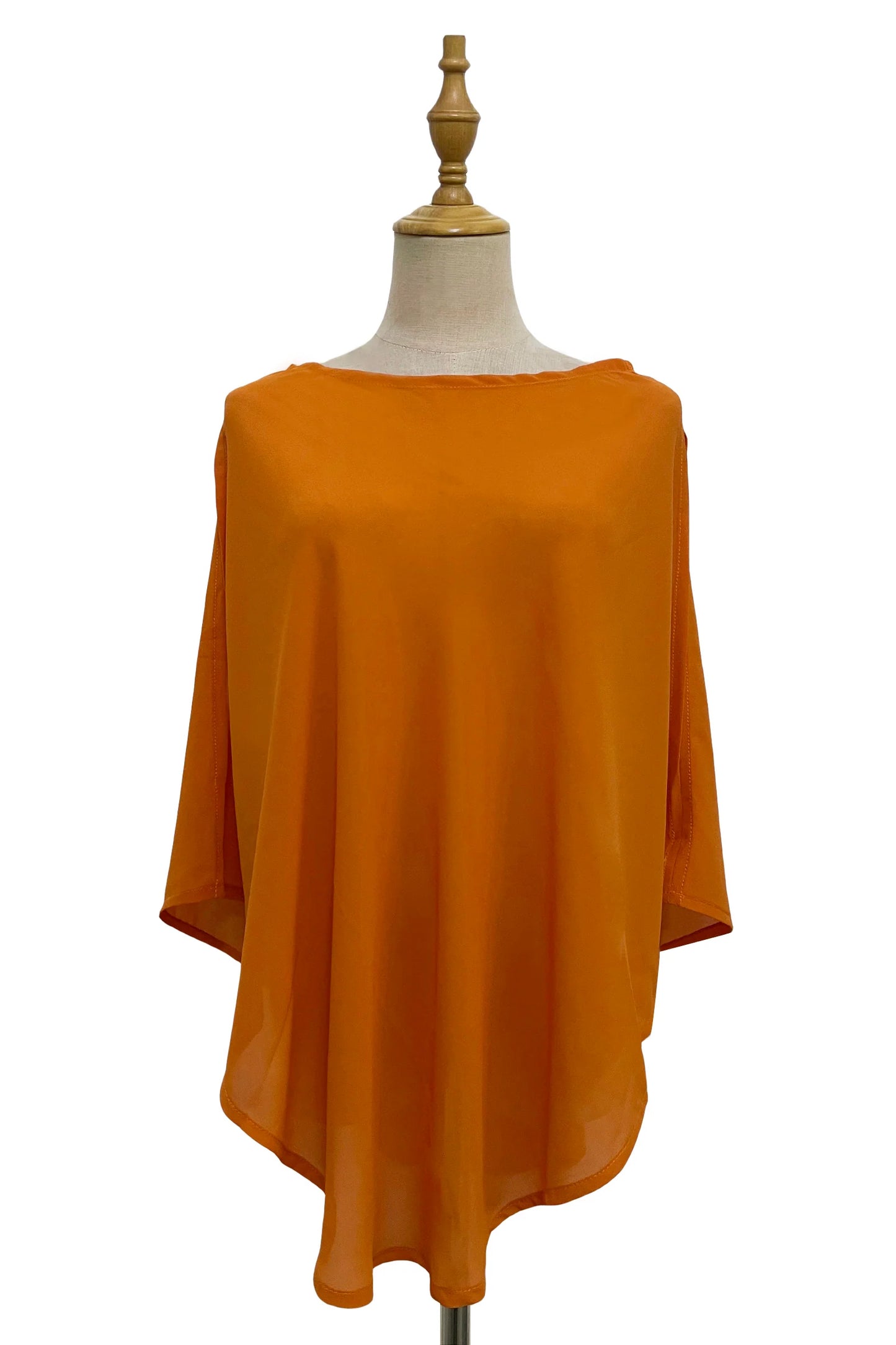 Plain Chiffon Poncho Cover Up