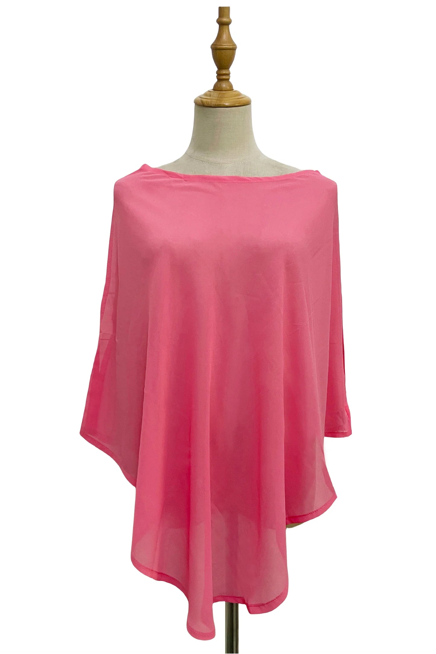 Plain Chiffon Poncho Cover Up