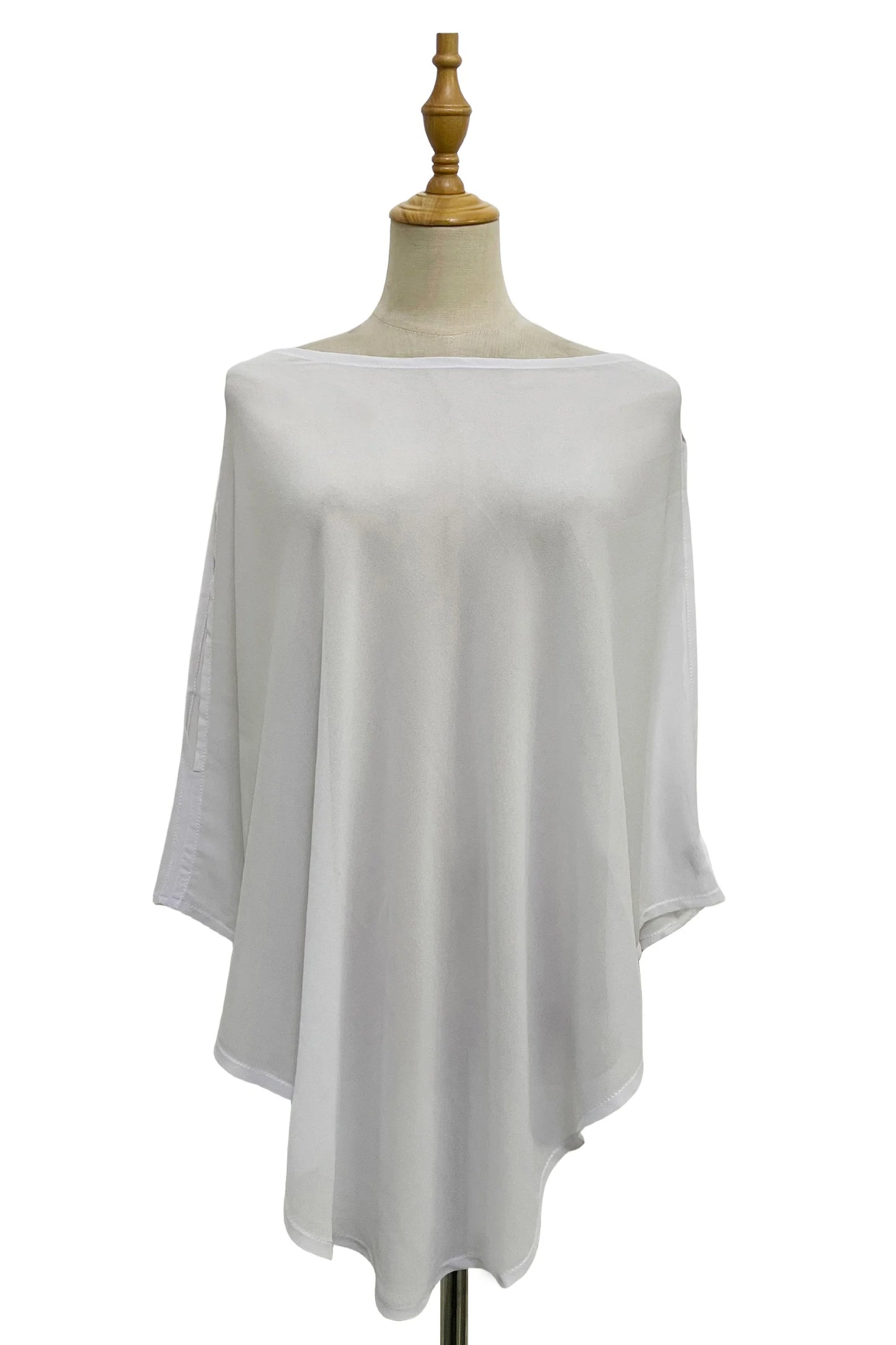 Plain Chiffon Poncho Cover Up