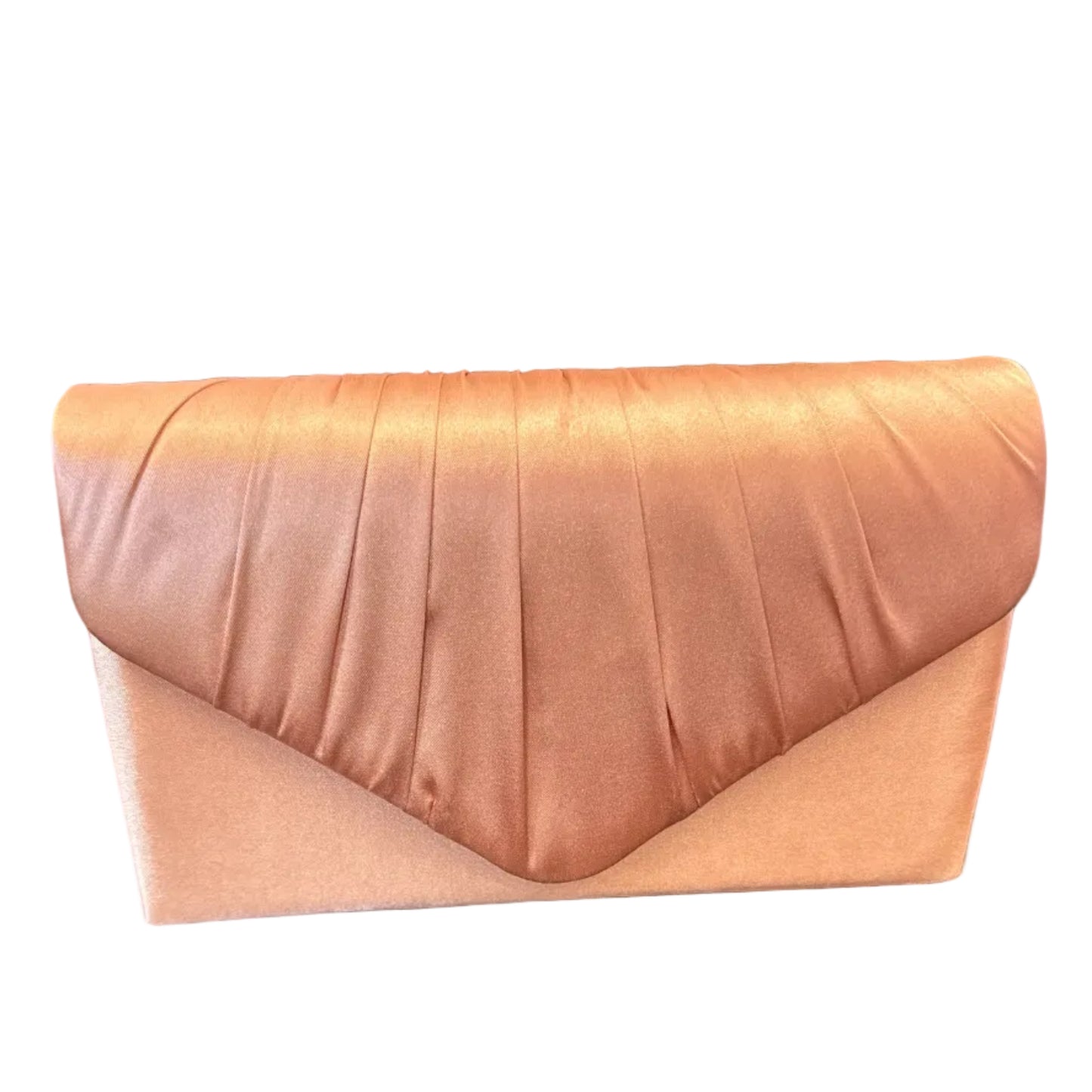 Shop Soiled Koko 8002 peach satin evening clutch with chain