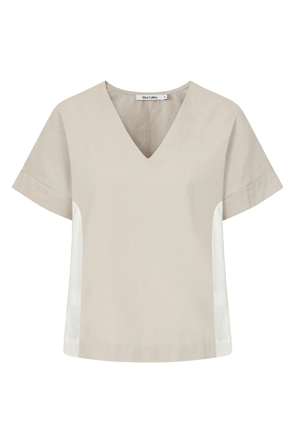Alice Collins Olivia Contrast Striped V Top