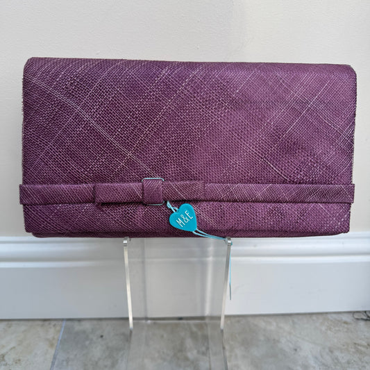 Damaged AX2 Mulberry - Stiped colour not taken to all sinamay Mulberry