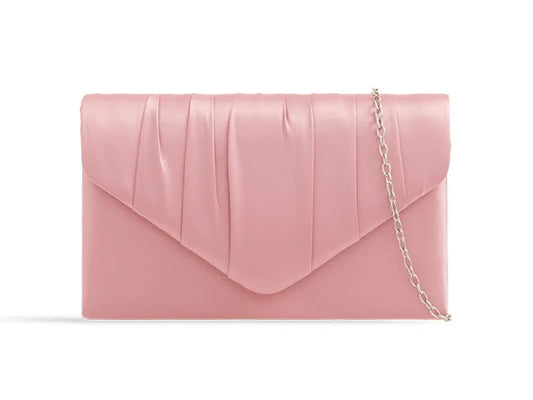 Koko Blossom Pink Satin Clutch Bag