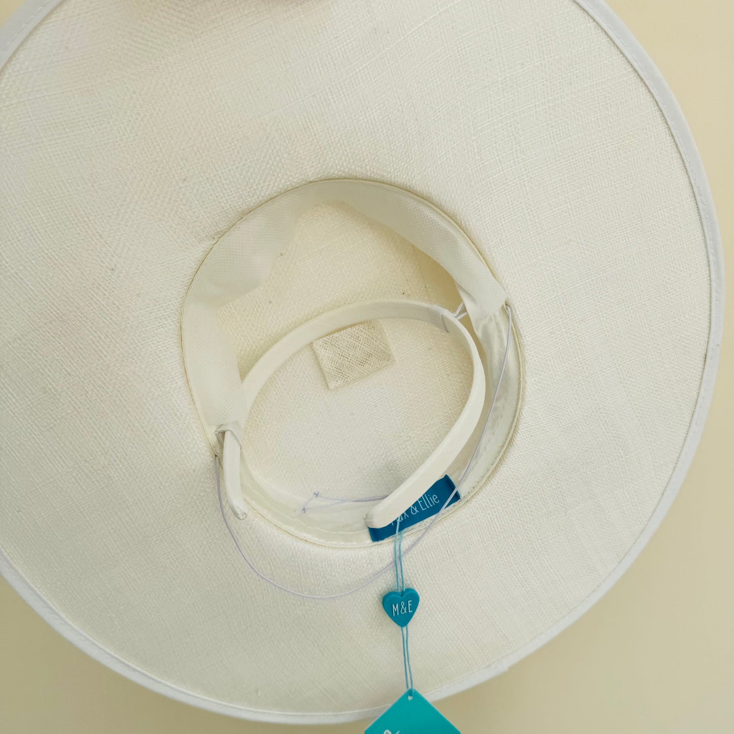 Max & Ellie SH6 Ivory Shantung Boater Hat with Bow Detail