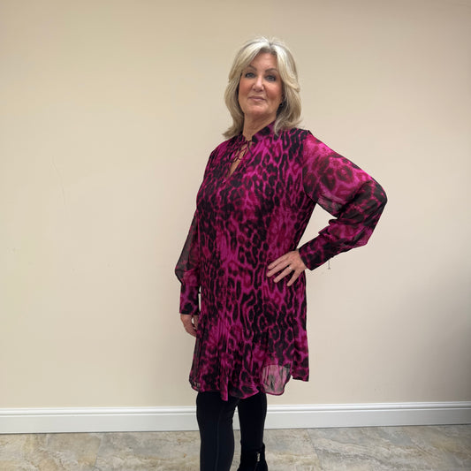 Malissa J WF1645 Chiffon Patterned Tunic