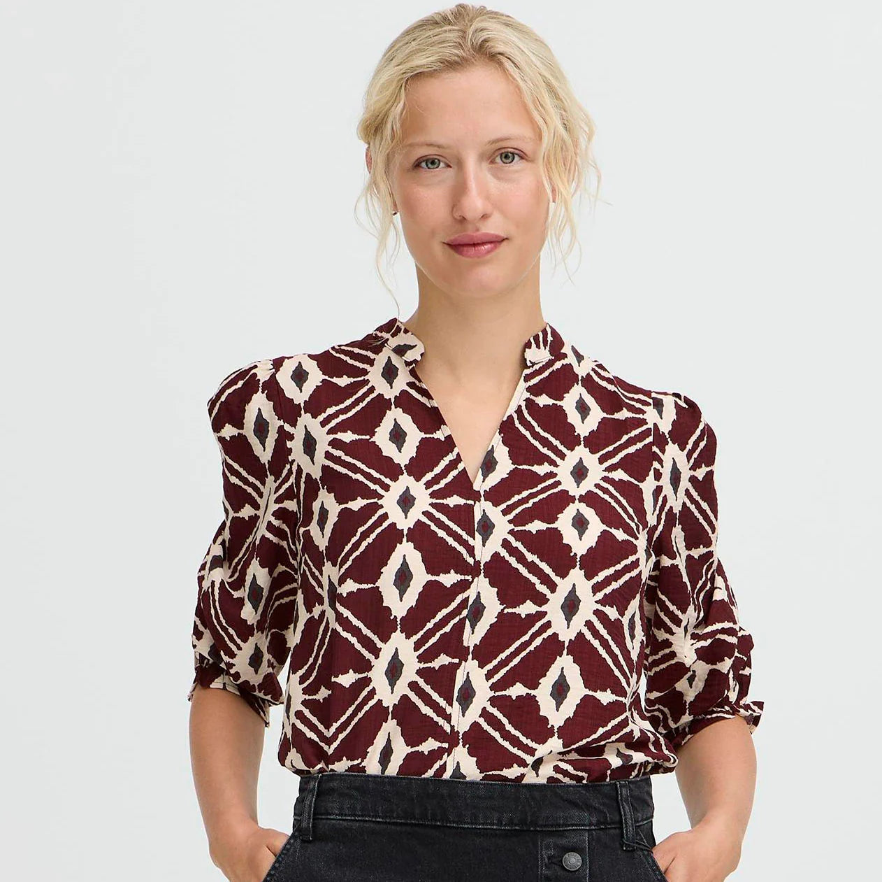 B.Young ByIKAIA V Neck Blouse