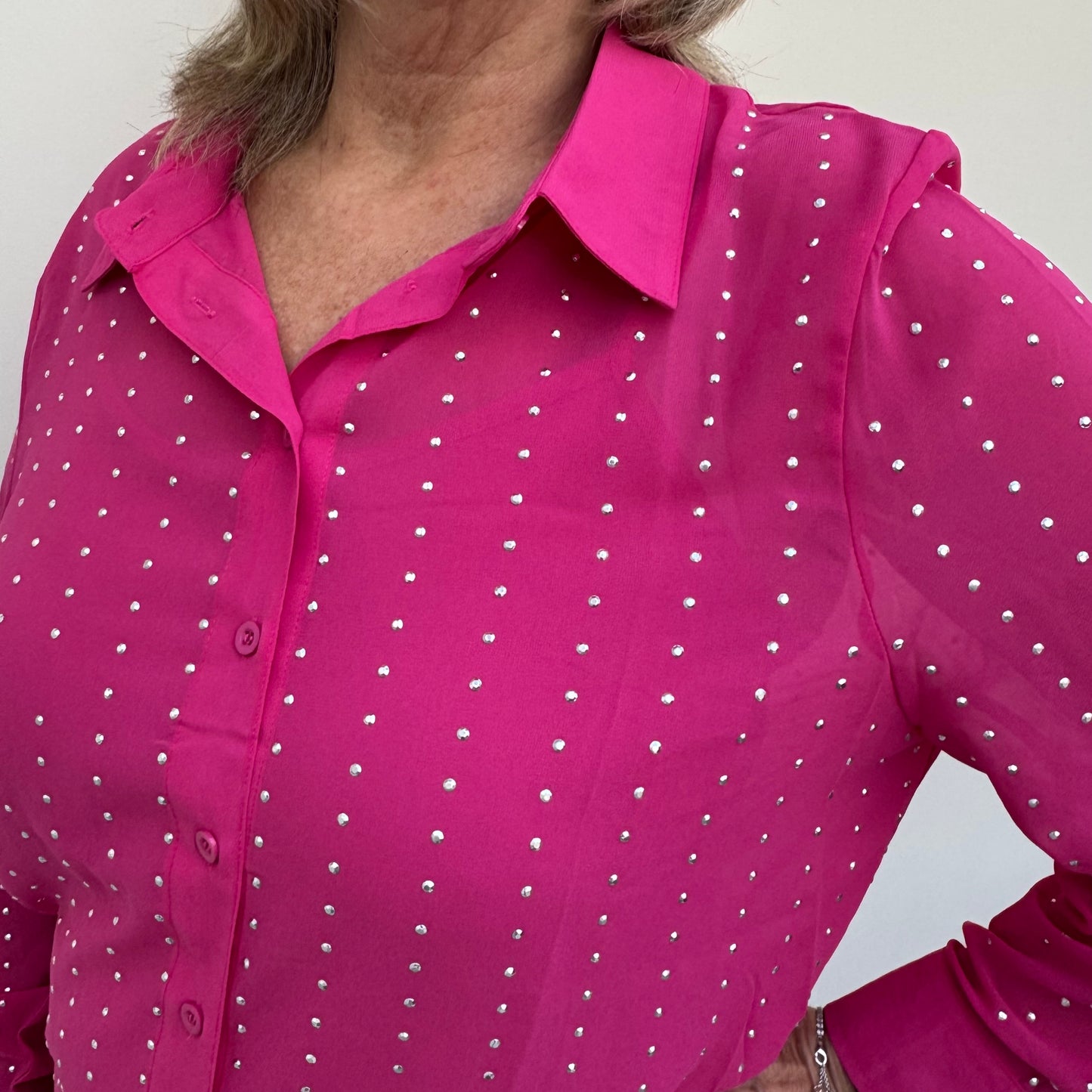 Malissa J WF1336 Studded Shirt with Vest